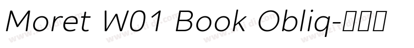 Moret W01 Book Obliq字体转换